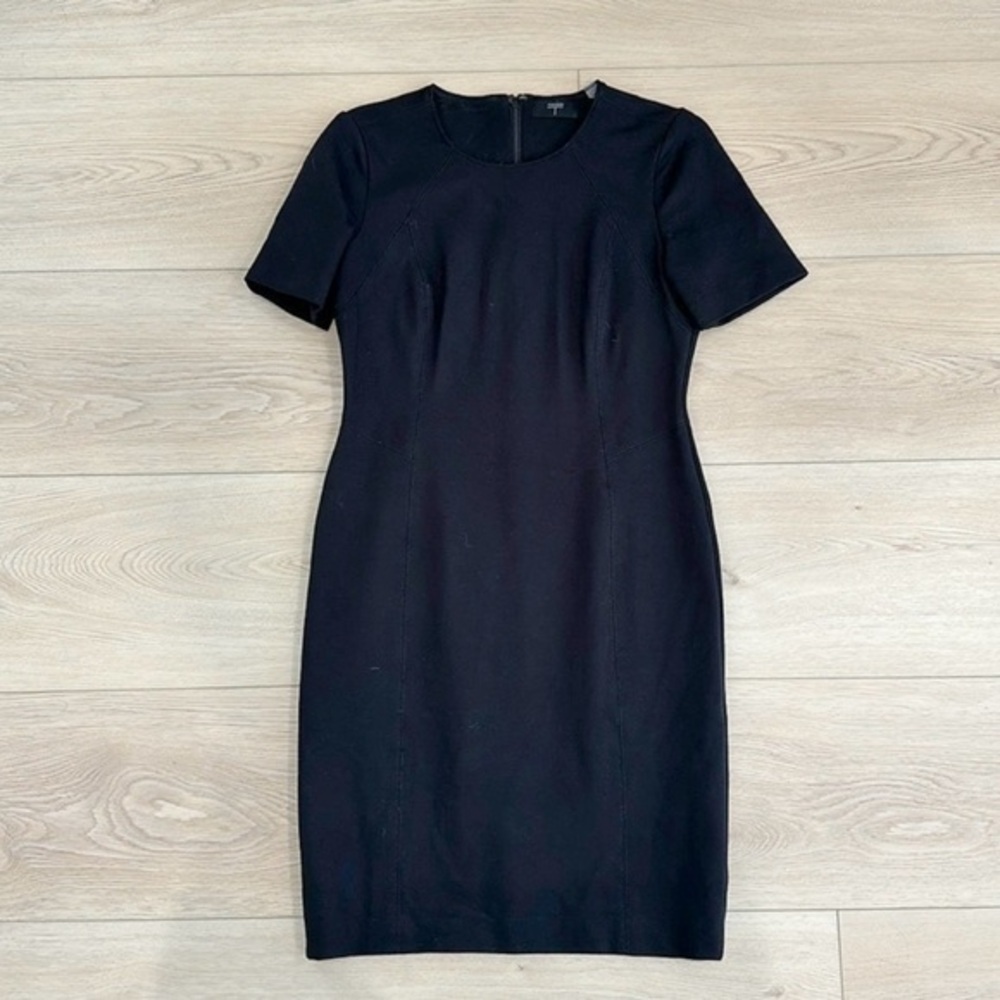 T Tahari Judianne Black Women’s Short Sleeve Sheath Dress size 4